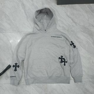 Chrome hearts leather cross hoodie