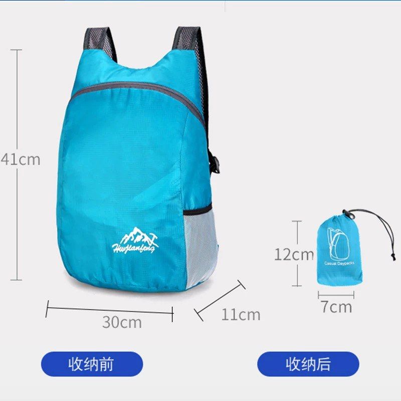 Foldable Backpack (Category: Backpacks) located in Singapore. Submitted by precious.stones (Listing ID 1369802283, Image 3). Description: Product: Foldable Backpack Color: dark blue Note: photos showing light blue are for illustration purpose only, actual selling one is dark blue in first photo.