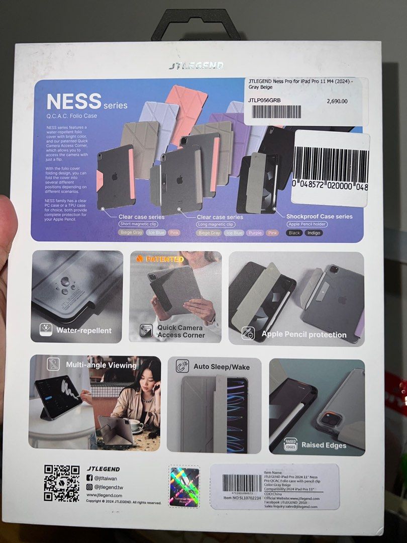 IPAD PRO 11” 5th Gen CASE Gray Beige (Category: Cases & Sleeves) located in Guiguinto. Submitted by kristelle26 (Listing ID 1369815671, Image 3). Description: BRAND NEW JTLEGEND Ness Pro for iPAD Pro 11 M4 (2024) Bought from POWER MAC RFS: Bought a wrong size (not compatible with my current model) .