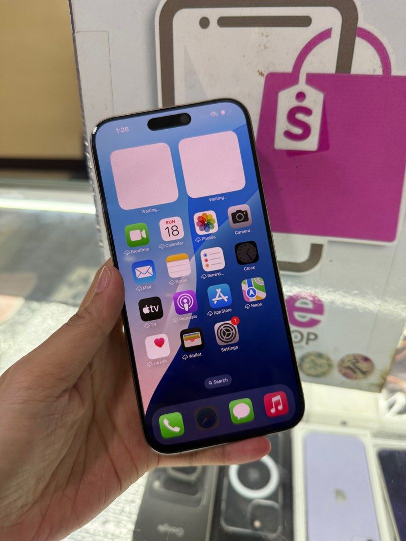 iphone 15 pro max 256gb 2ndhand (Category: iPhone 15 Series) located in Cainta. Submitted by vine_gadget_shop (Listing ID 1369837628, Image 2). Description: iphone 15 pro max 256gb 2ndhand factory unlock with box and cord replaced pick up store greenhills shopping center we accept trade in we accepy credit card and ggives installment we do cod and door to door we ship nationwide for fast transaction call 09277368323 look for vine visit my fb page