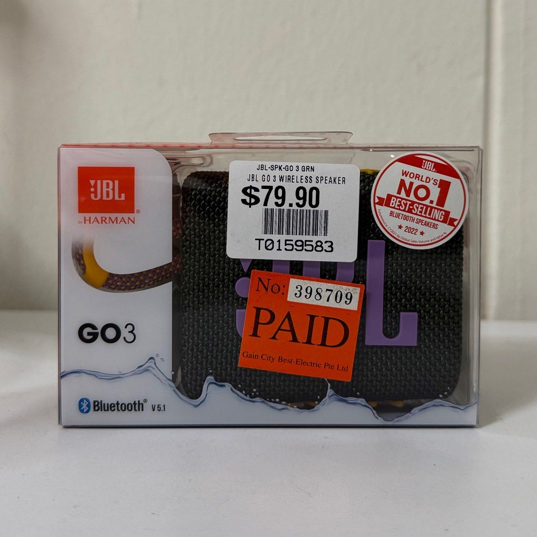 JBL GO 3 (Category: Portable Music Players) located in Singapore. Submitted by hannahkhj (Listing ID 1369744397, Image 1). Description: .