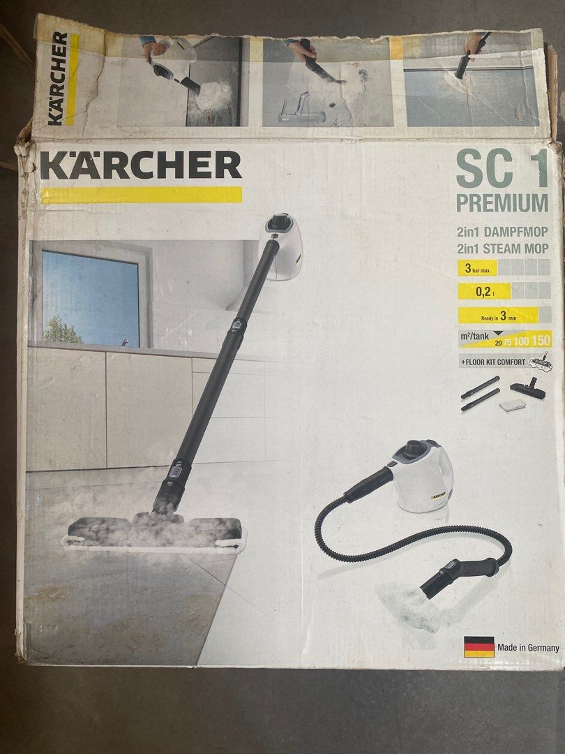 Karcher SC 1 EasyFix Premium Steam Cleaner (White) (Category: Vacuum Cleaner & Housekeeping) located in Makati City. Submitted by mixtapes007 (Listing ID 1369716182, Image 1). Description: ❗️Kindly Read Description Carefully❗️ 1. Will passed as brand new since we opened the box to check the item and not used. 2. Won it a raffle 3. We hard time figuring out on how to use it. 4. RFS: selling ihe item to passionate cleaners needing a new steam vaccu