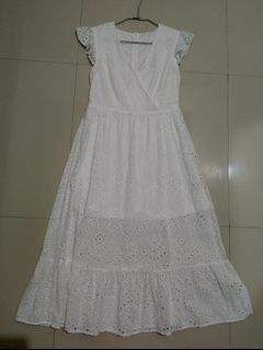 maxi dress eyelet