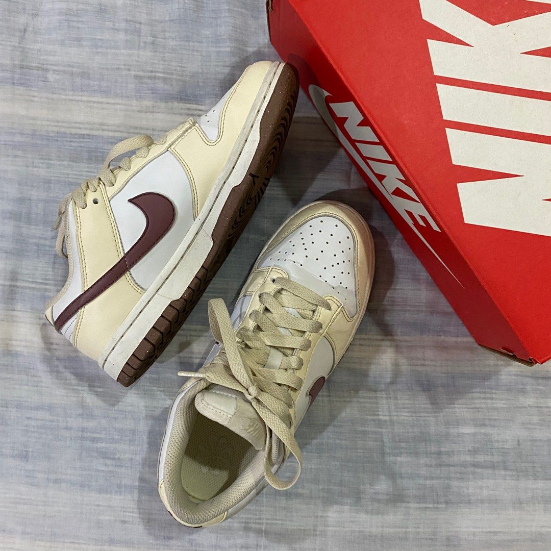 Nike Dunk Low Next Nature Sneakers (Category: Sneakers) located in Antipolo. Submitted by de.klutter (Listing ID 1369764619, Image 1). Description: Nike Dunk Low Next Nature Sneakers - Color: Coconut Milk / Smokey Mauve - Size: Women’s US 6.5 / UK 4 or Men’s US 5 / UK 4 - Comes in its original box with paper tag CONDITION: 8/10. Pre-loved, used with care; just needs cleaning. Guaranteed authentic. Bought this last year, in-store, from Footlocker 