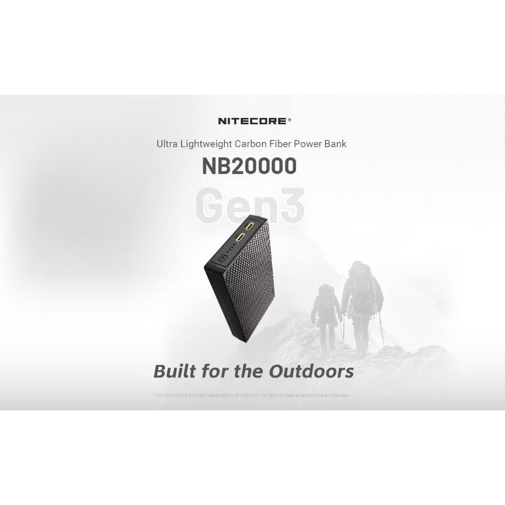 Nitecore NB20000 Gen 3 Power Bank With 20000 mAh Capacity Type C Port ...