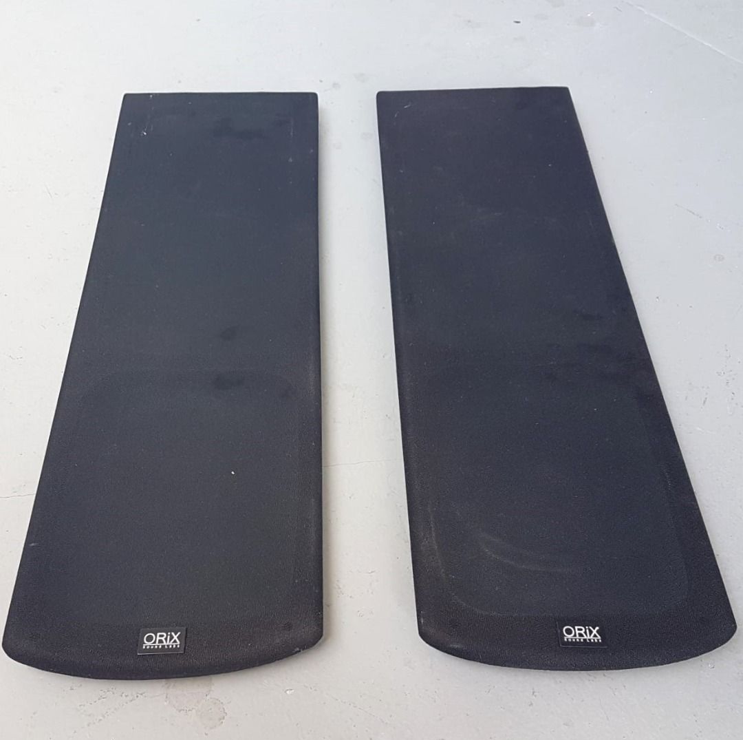 Original ORIX Sound Labs Speaker Dust Cover, Professional EUROPE Sound System, 22.3 by 7 inches, Sleek Design, Standing Speakers, ORIX Loudspeakers, Protective Dust Covers, Parts, Spares, Replacements, Decorative Display, Studio Exhibit, Showpiece (Category: Soundbars, Speakers & Amplifiers) located in Singapore. Submitted by warehouseno5 (Listing ID 1369761224, Image 1). Description: Professional ORIX Speaker System, ORIX Sound Labs, Designed, E