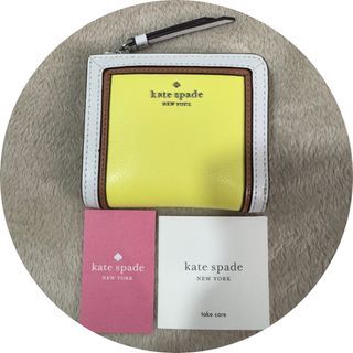 PAYDAY SALE | 100% Original Kate Spade Patterson Drive Small L-Zip Bifold Wallet | Yellow White Cardholder Bag | Authentic Branded | Coach Furla Kate Spade Marc Jacobs Michael Kors MK Karl Lagerfeld Steve Madden Tory Burch | US Gift | Pasalubong | RUSH