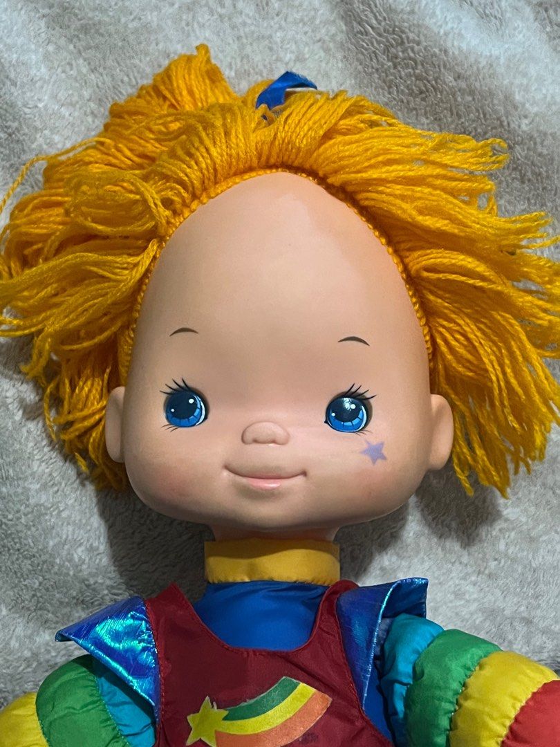 Rainbow Brite 18” (Category: Plushies & Soft Toys) located in Davao. Submitted by riccirici (Listing ID 1369775476, Image 2). Description: Vintage Rainbow Brite Plush Doll 18” Toy Hallmark 1983 Vinyl Face Actual photo posted W flaw Price 3,250 php Stand not included + shipping cost Courier JRS, 3 to 5 shipping days regular cargo J&T extended shipping days up to 2 weeks Bank transfer Gcash Maya.