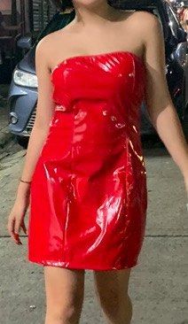 Red Leather Dress (Party dress, Cosplay, Holiday Dress)