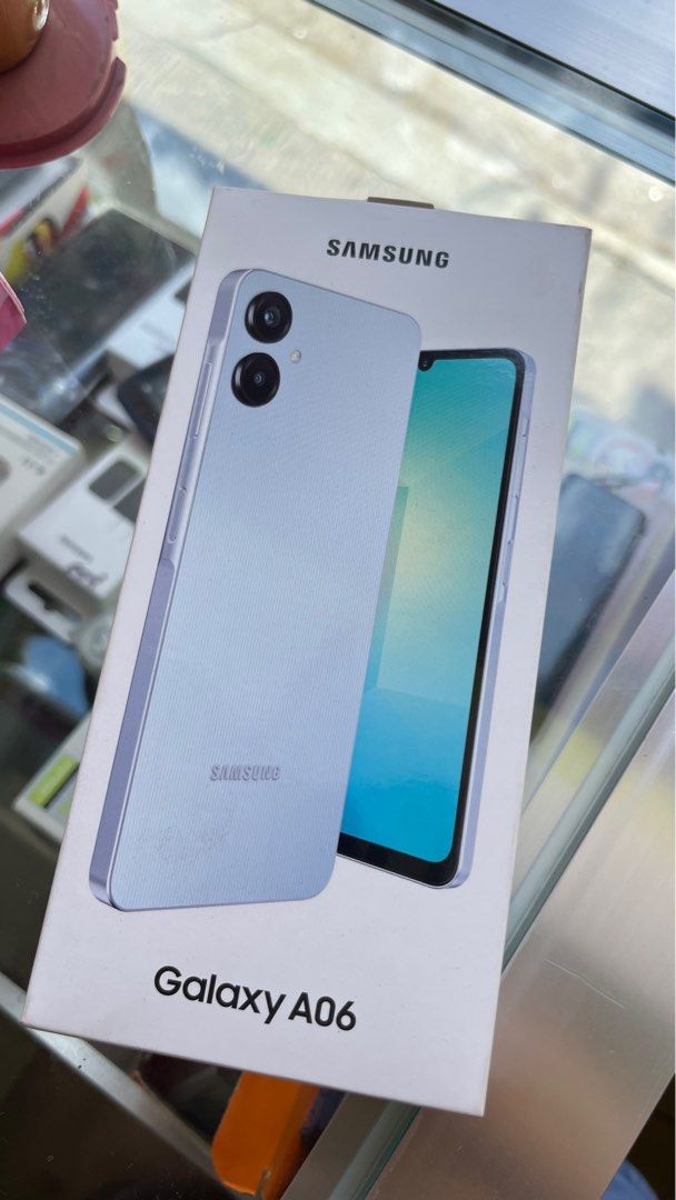 Samsung galaxy A06 (Category: Samsung) located in Quezon City. Submitted by kytrndsco (Listing ID 1369721225, Image 1). Description: Brand new (sealed) 4gb | 64 GB color: light blue can ship via lalamove, direct j&t, or Lbc payment via g-cash or cash on pick up 📍Batasan Hills, Quezon city.