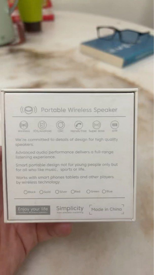Simplicity Portable Wireless Speaker (Category: Soundbars, Speakers & Amplifiers) located in Singapore. Submitted by liang050222776 (Listing ID 1369804259, Image 1). Description: Brand new Simplicity Portable Wireless Speaker. It's a compact and portable speaker that's perfect for listening to music on the go. It has a built-in microphone so you can use it for hands-free calling. It also has a long battery life so you can enjoy your music for hou