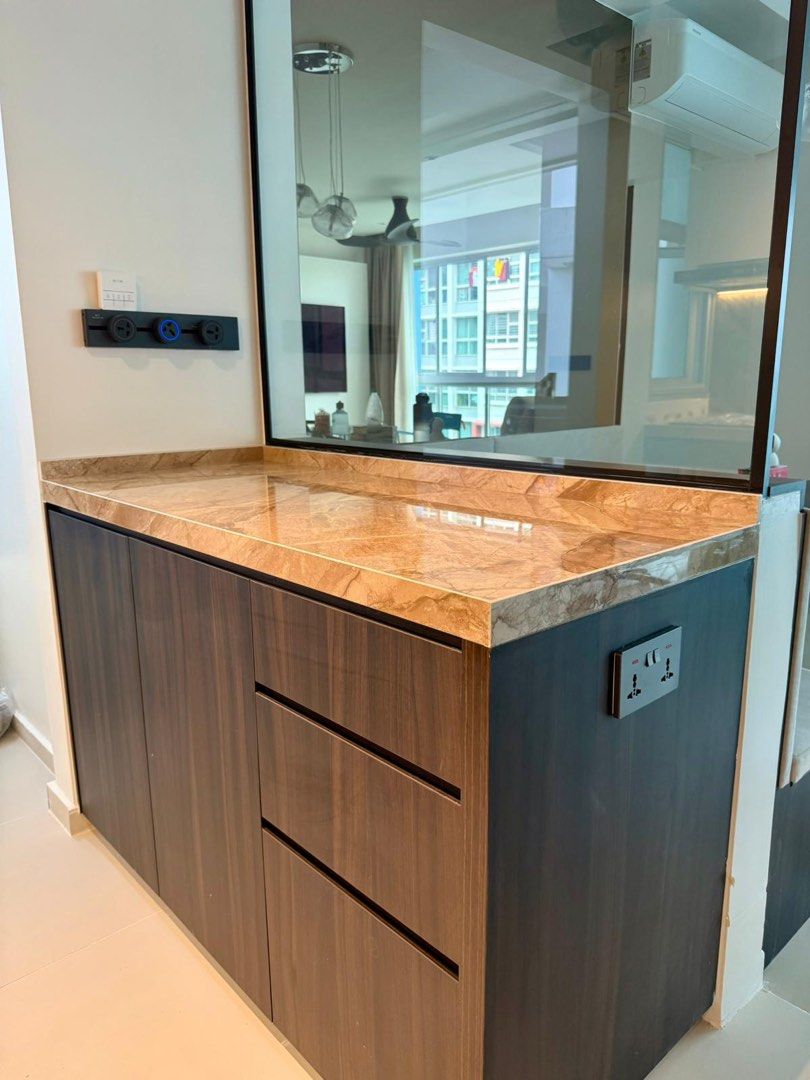 Sintered Stone Kitchen Countertop / Backsplash / BTO Renovation / Renovation / Interior design / Countertop / Feature wall / Sintered Stone62863114706817113