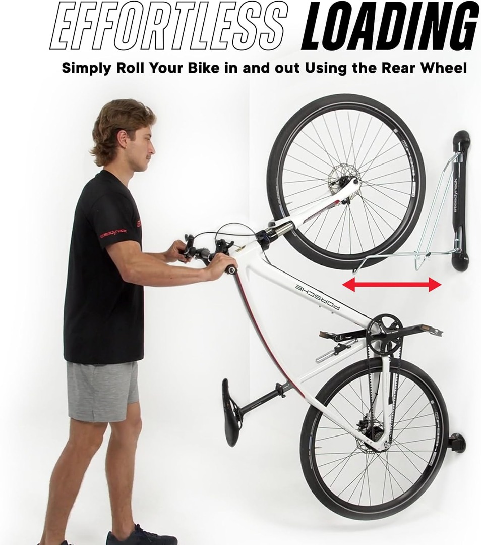 Steadyrack Bike Rack - Classic Vertical Wall Mount for Garage, East ...