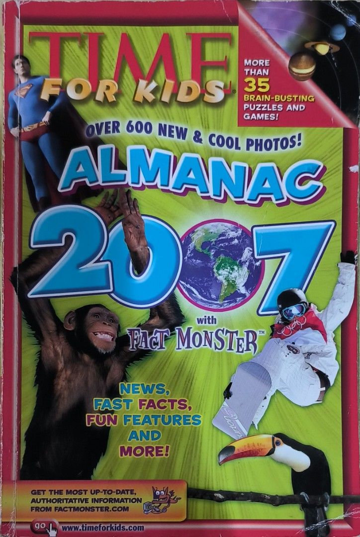 TIME for Kids ALMANAC 2007 (Category: Children's Books) located in Quezon City. Submitted by mrcurls118 (Listing ID 1369860841, Image 1). Description: Clear bend on right lower corner.