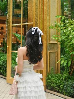 White Layered Ruffle Mesh Tube Maxi Dress