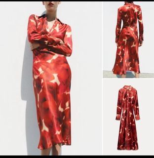 Zara satin maxi dress