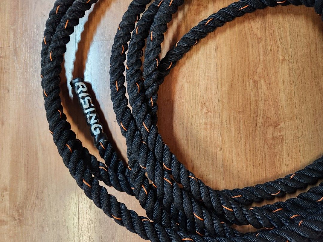Exercise - 10m battle rope (Category: Cardio & Fitness Machines) located in Pasig City. Submitted by time.to.declutter (Listing ID 1369962534, Image 2). Description: Bought at JB sports megamall. RFS - decluttering. Shipping fee - FAO buyer.