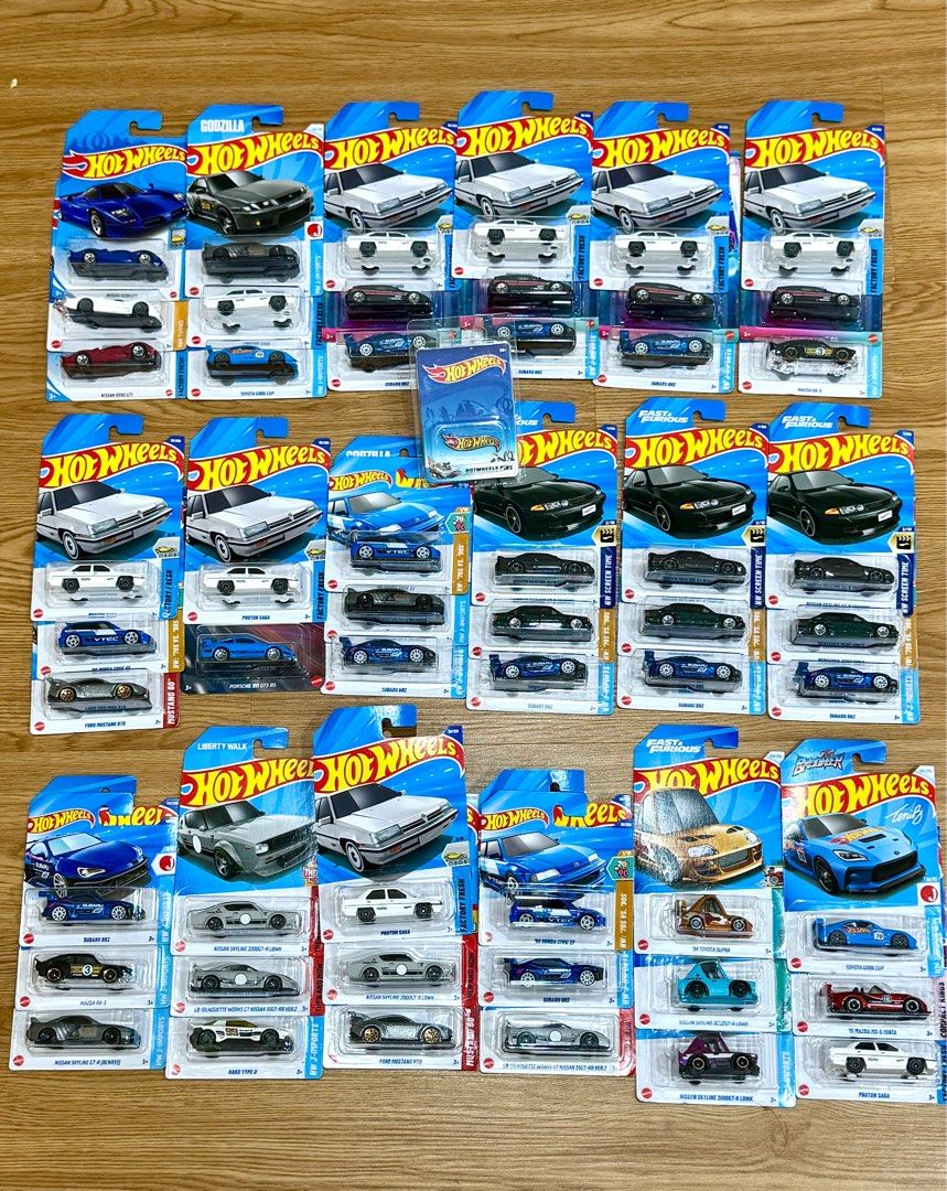 [3pcs Lot] Hot Wheels Saga Subaru Godzilla Civic lbwk skyline mustang ...