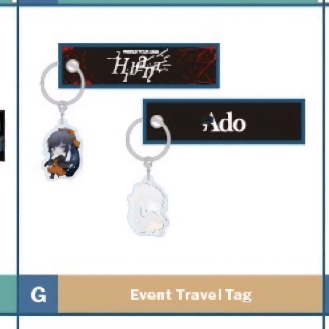 Ado Hibana travel tag, 興趣及遊戲, 收藏品及紀念品, 日本明星