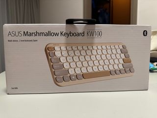 ASUS marshmallow keyboard KW100 (Oat milk color)