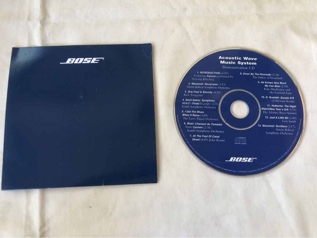 Bose Acoustic Wave Music System Demonstration CD (Category: Soundbars, Speakers & Amplifiers) located in Paranaque City. Submitted by rookie33 (Listing ID 1369970292, Image 1). Description: Paranaque Gcash.