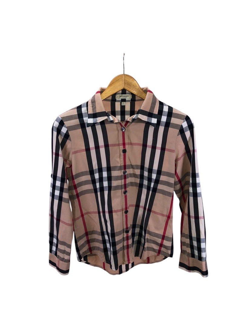 Burberry Nova Plaid LS (Category: Longsleeves) located in Manila. Submitted by 12essentials (Listing ID 1369984405, Image 1). Description: 📌 Excellent Condition 📌 L on tag 📌 Length 24’ Width 19’.