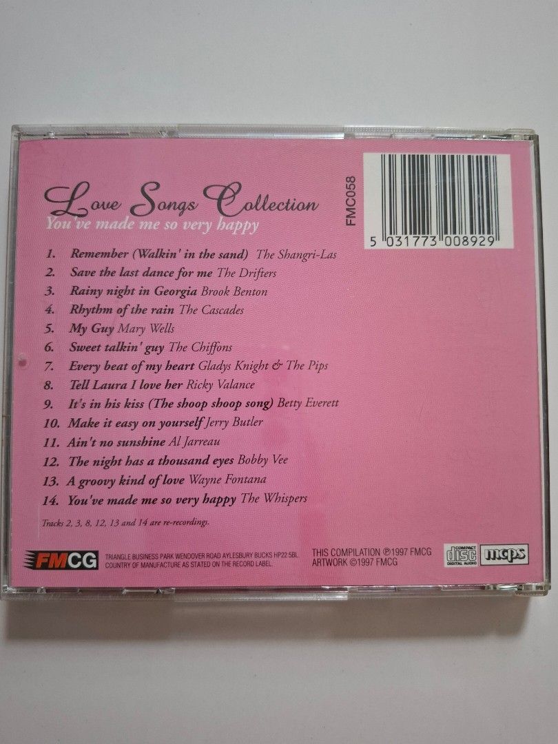 CD Love Songs Collection Vol.1, Hobbies & Toys, Music & Media, CDs ...
