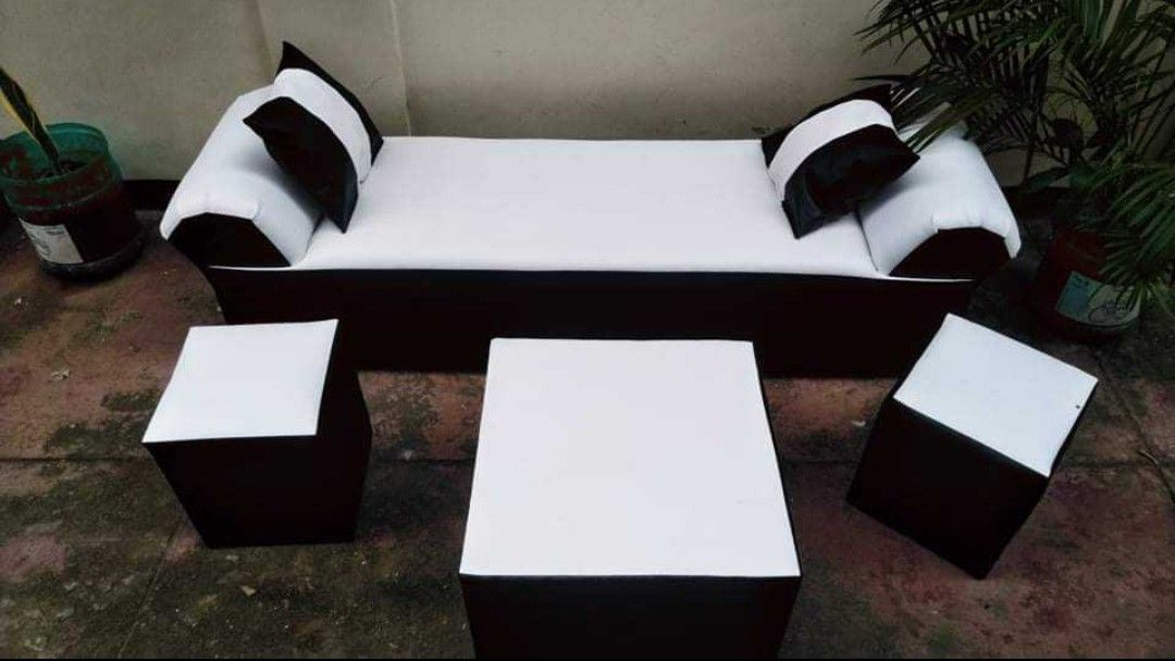 Cleopatra sofa set "Fabric material" (Category: Sofas) located in Marikina City. Submitted by vcuz. (Listing ID 1370000457, Image 3). Description: 𝗖𝗟𝗘𝗢𝗣𝗔𝗧𝗥𝗔 𝗦𝗢𝗙𝗔 𝗦𝗘𝗧 ❗❗❗ ✅2499- Plain color leather ✅2799- Dual color ✅2799- Gamuza/Fabric/Velvet 𝗜𝗡𝗖𝗟𝗨𝗦𝗜𝗢𝗡 ☑️ 2 footstool ☑️ 2 pillows 𝗠𝗢𝗗𝗘 𝗢𝗙 𝗣𝗔𝗬𝗠𝗘𝗡𝗧 ✔️ CASH ON DELIVERY ✔️ GCASH ✨𝗗𝗜𝗥𝗘𝗖𝗧 𝗦𝗨𝗣𝗣𝗟𝗜𝗘𝗥 ✨ 𝗠𝗔𝗧𝗘𝗥𝗜𝗔𝗟𝗦 ✅ Phenolic plywood ✅S1 blue foam u