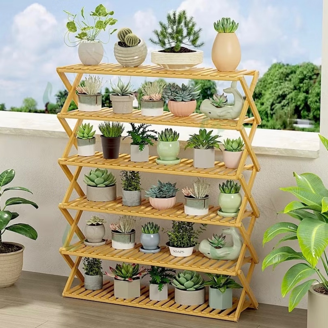 Foldable Plant Rack | Space-Saving Plant Stand | Multi-Tier Flower Pot ...
