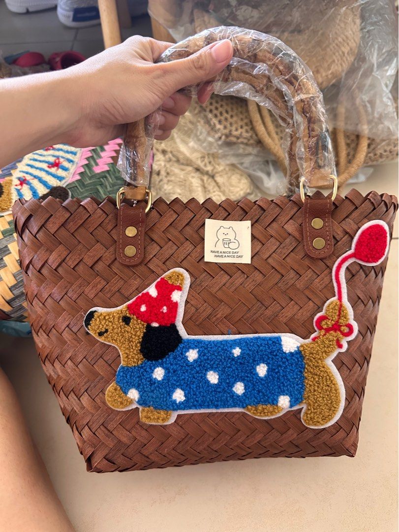 Handbag Woven - Very sturdy (Category: Shoulder Bags) located in Manila. Submitted by hellokittyclosettt (Listing ID 1369919734, Image 1). Description: Woven handbag bamboo handle. Small size very big space. FREE TWILLY.