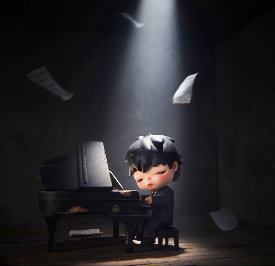 その他 HIRONO The Pianist Hirono The Pianist Figurine - 钢琴师吊卡 – Art Toy Familia