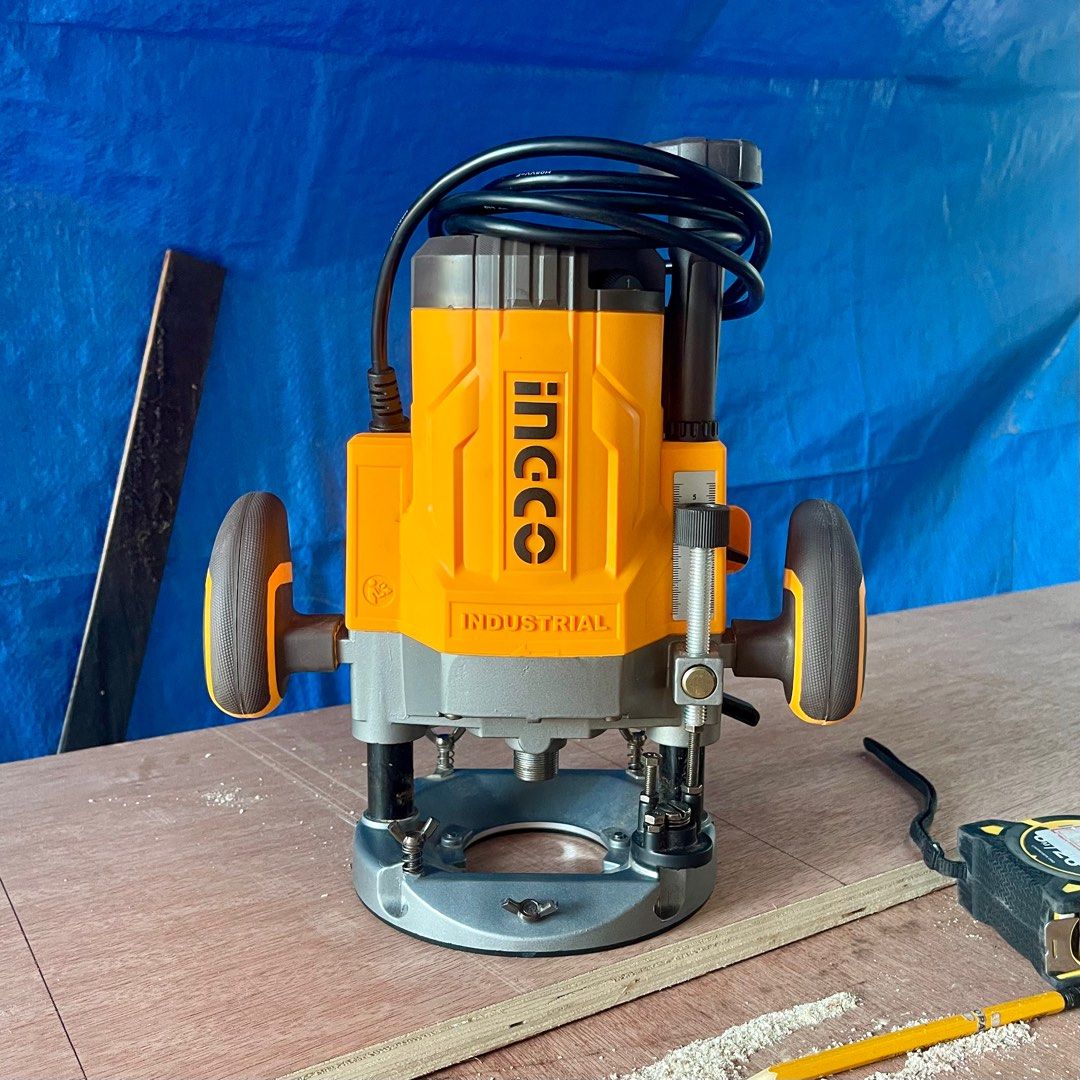Ingco Industrial Electric Plunge Router/ Trimmer and Ingco 12pcs 1/2 ...