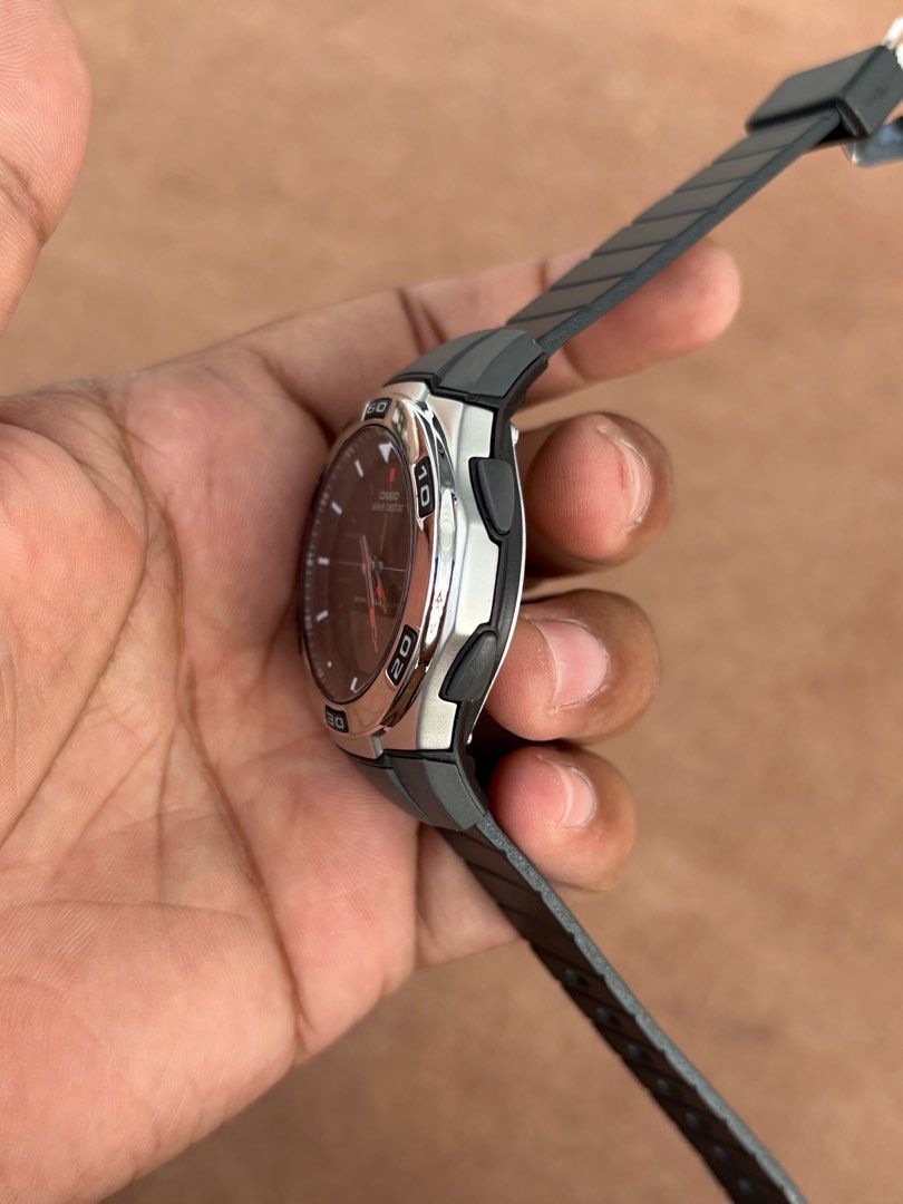 JAM TANGAN PRIA CASIO WAVE CEPTOR WORLD TIME WVA 105H DIGITAL ANALOG ...