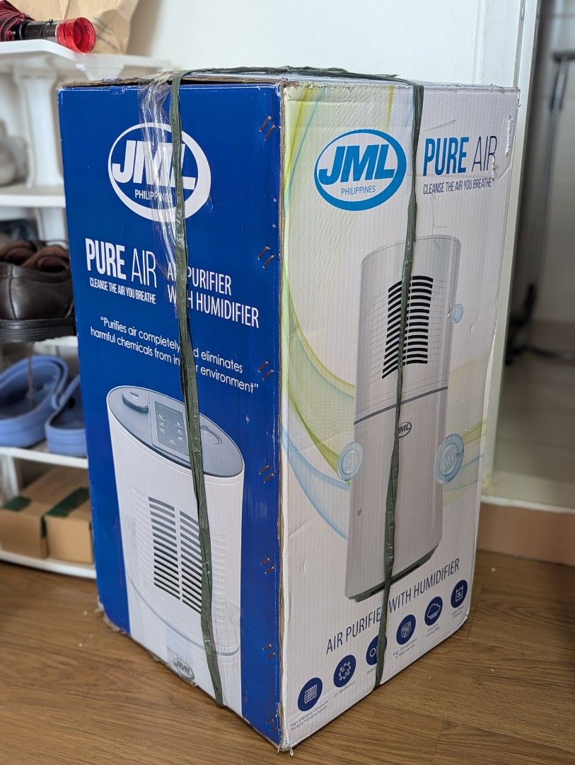JML Air Purifier with Humidifier (Category: Air Purifiers & Dehumidifiers) located in Quezon City. Submitted by ynnspired (Listing ID 1369913314, Image 1). Description: JML Air Purifier with Humidifier Condition: Brand New Unit, Slightly Used Filter Price: 7,900 (Orig Price: 8,899).