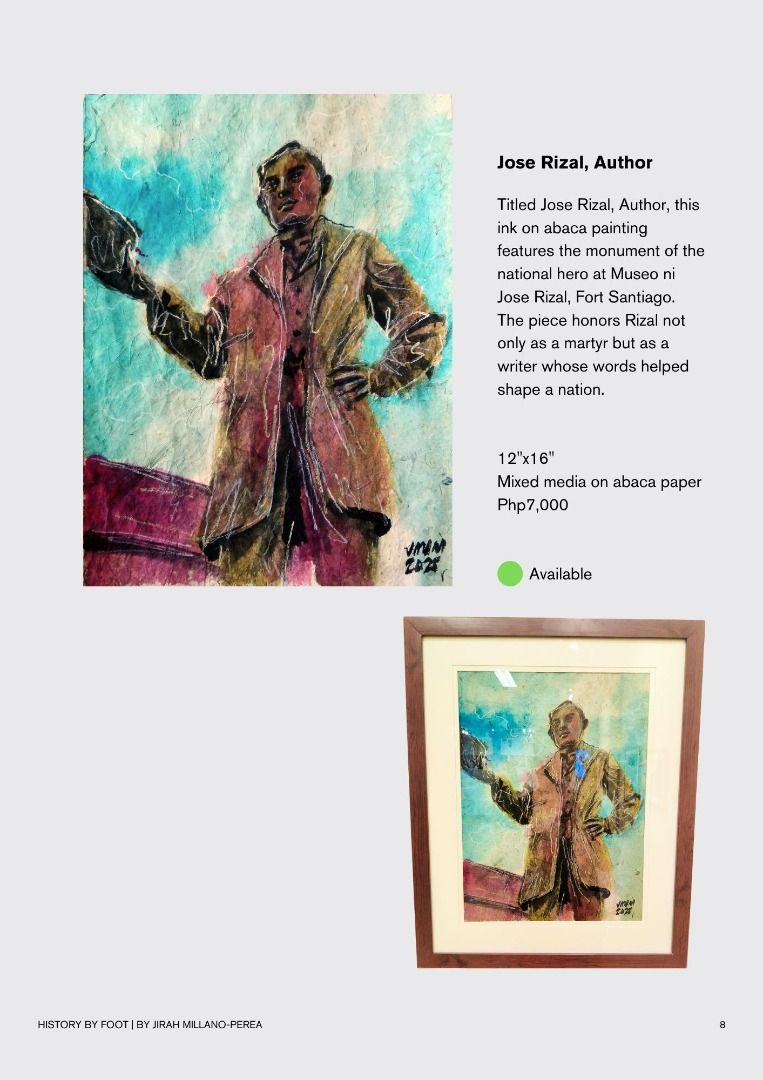 Jose Rizal Painting on Abaca Paper, Hobbies & Toys, Stationary & Craft ...