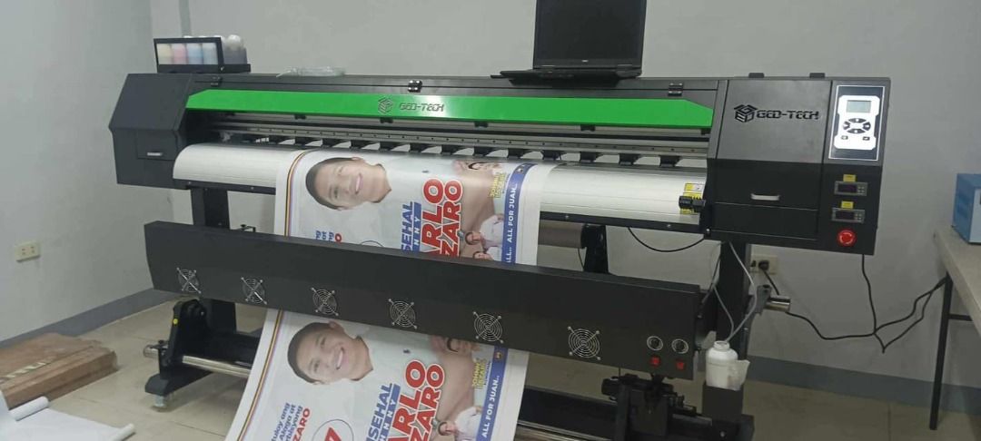 LARGE FORMAT PRINTER MACHINE ECO SOLVENT TARPAULIN STICKER ETC. (Category: Printers, Scanners & Copiers) located in Manila. Submitted by melvinflor41363 (Listing ID 1369888309, Image 1). Description: LARGE FORMAT PRINTER MACHINE Price Starts @ Php169,000 Supplier of Brand New DX11, Dual Head DX11 & i3200 Tarpaulin Sublimation Printer Machine 6ft and 10ft, Brand New Laser Cutter and Brand New Cutter Plotter, Brand New Heat Press and other kind of 