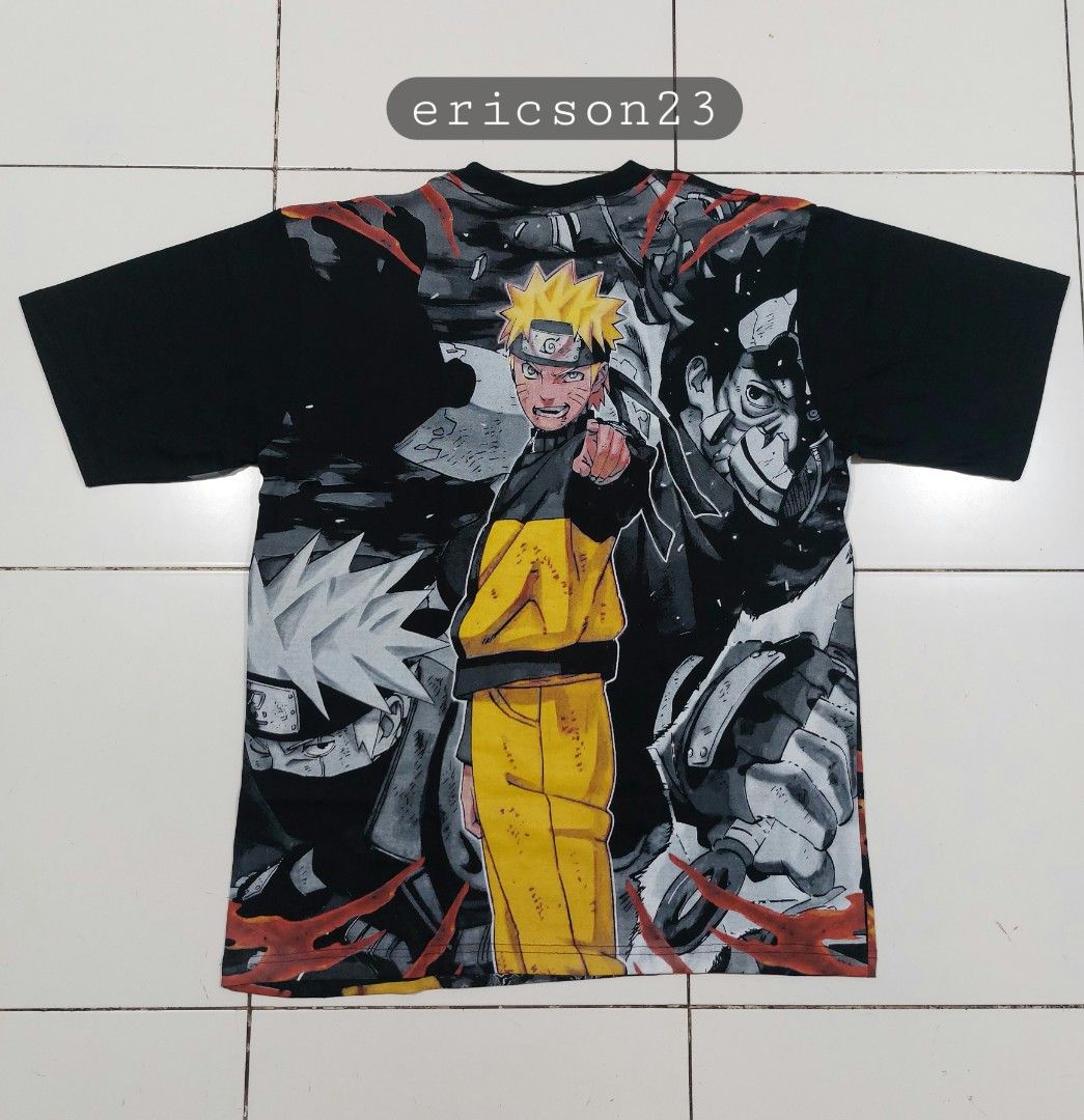 Limited edition brandnew tee "naruto" (Category: Tshirts & Polo Shirts ) located in Bacolod City. Submitted by drippingkickzone23 (Listing ID 1369904596, Image 2). Description: brandnew aop tee "naruto" rare and limited edition one size fits all large to xl fitting 24W x 30L dimension bacolod loc 899+sf dm sa sure buyer..