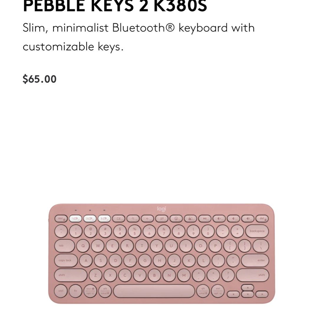 Logitech Pebble Keys Bluetooth Keyboard