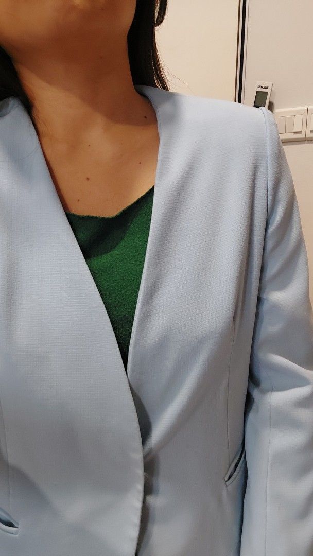 Long blue Jacket (Category: Coats, Jackets and Outerwear) located in Seri Kembangan. Submitted by casa2024 (Listing ID 1369966708, Image 2). Description: condition like new. used twice and now is kept in the cupboard. clean inside out. no funny smells..