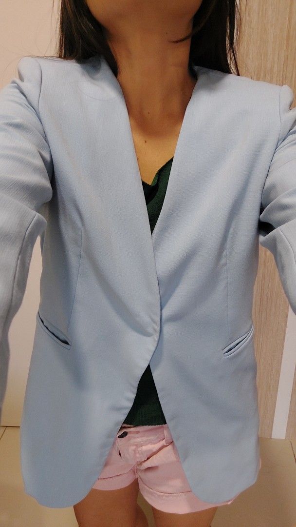 Long blue Jacket (Category: Coats, Jackets and Outerwear) located in Seri Kembangan. Submitted by casa2024 (Listing ID 1369966708, Image 1). Description: condition like new. used twice and now is kept in the cupboard. clean inside out. no funny smells..