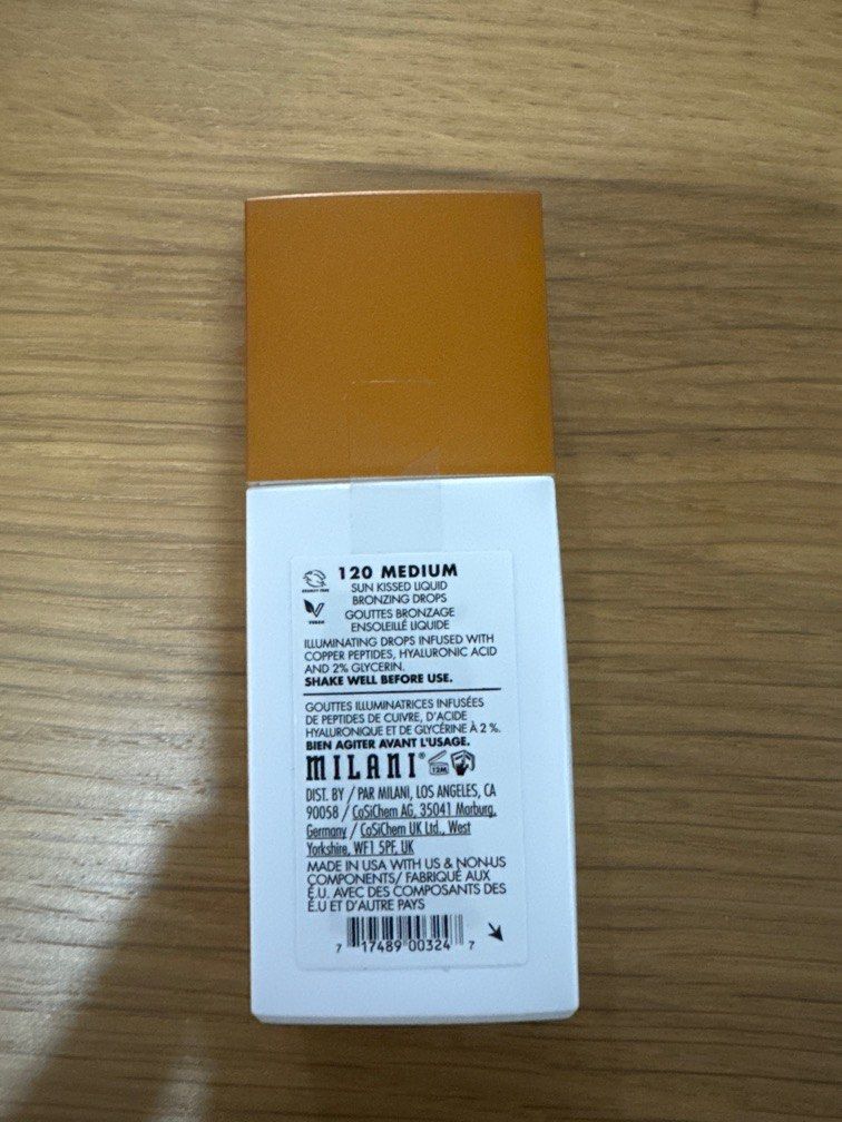 Milani Conceal + Perfect Bronzing Drops (Category: Makeup) located in Makati City. Submitted by frequent.flyer (Listing ID 1369902051, Image 3). Description: Rfs: Im NOT into any type, shape or form of bronzing brand new, never used, sealed Shade: 120 #bronzer #bronzingdrops.