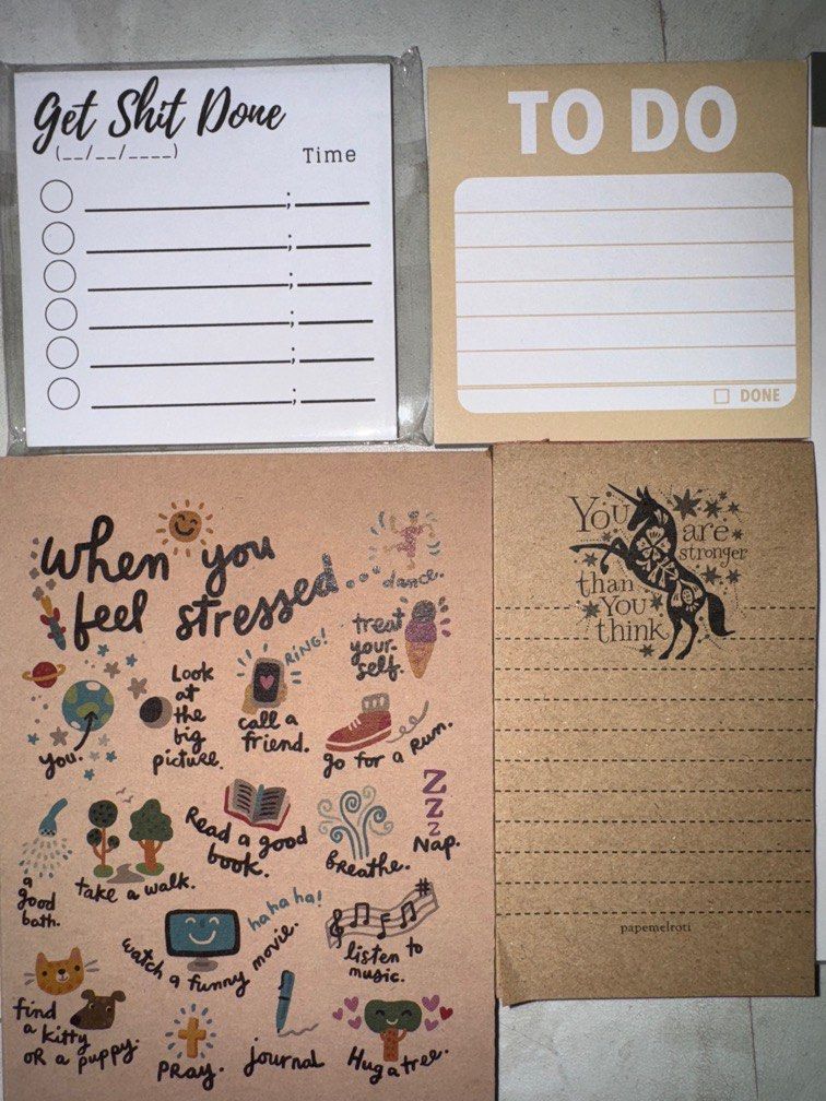 Mini note pads (Category: Art & Prints) located in Makati City. Submitted by anglmrl (Listing ID 1369923708, Image 1). Description: ₱25 - 75 based on length/size Get all at ₱150.