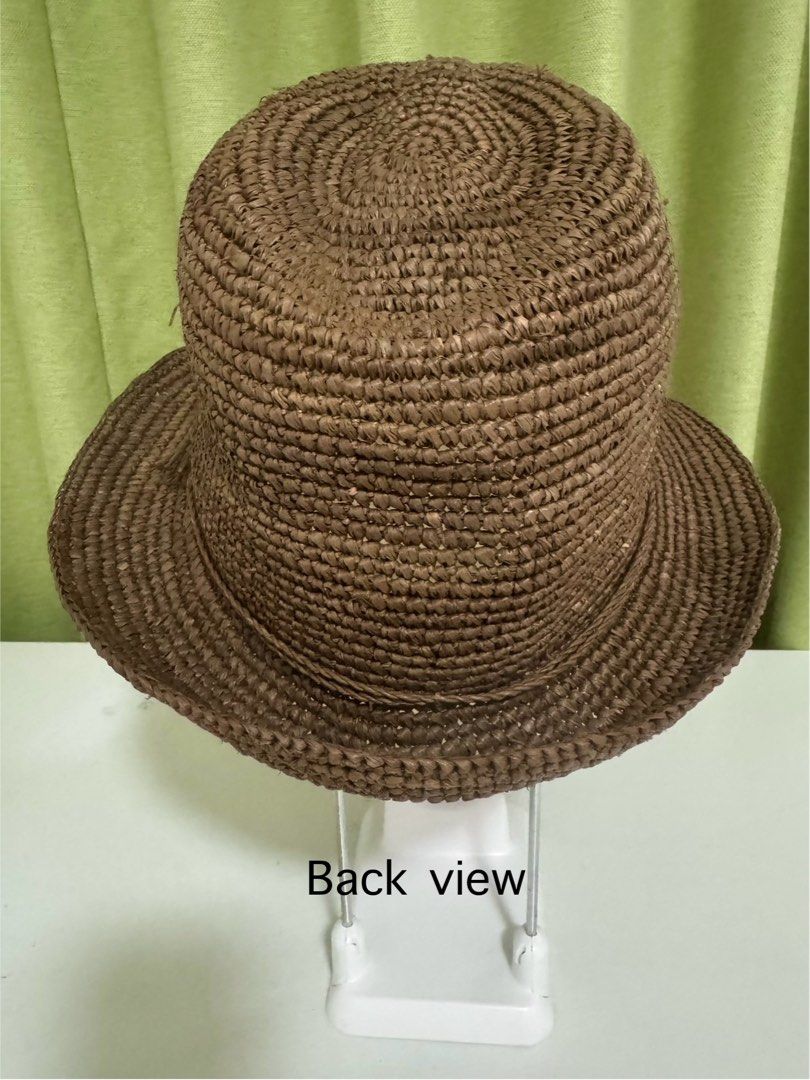MUJI 100% Raffia Palm Hand Woven Summer Fedora Hat (658), Women's