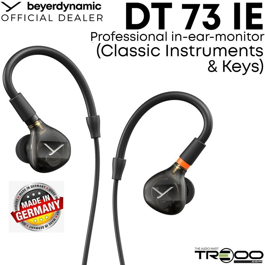 [Official] Beyerdynamic DT 73 IE (1DD) In-Ear Earphone (Professional Classic Instruments & Keys) (Category: Earphones) located in Singapore. Submitted by treoo (Listing ID 1369933164, Image 1). Description: 🔥✨ Promotion valid for a limited time only; while stocks last! ✨🔥 ✅ Single Dynamic Driver (1DD) for natural and accurate sound reproduction ✅ Optimized Tuning for classical instruments and keyboard clarity ✅ Robust Aluminum Housing ensures d