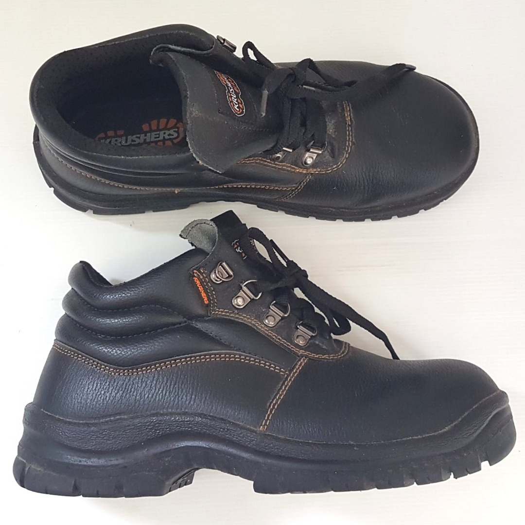 Original KRUSHERS Safety Shoes, Steel Toe, US 10, UK 9, EU 43, Sleek ...