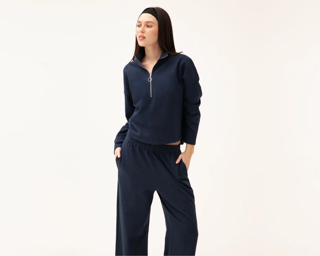 Our Recess comfort zone set in midnight (Category: Sets or Coordinates) located in Paranaque City. Submitted by mariesthings (Listing ID 1370034053, Image 1). Description: - bought this set for 4,796php last year from Recess in ATC - sold out everywhere - size 1 (best fits XS) - love this set as an airport fit! - used a few times, so pls manage expectations :) - rfs: decluttering .
