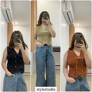 Overlap Knitted Vest