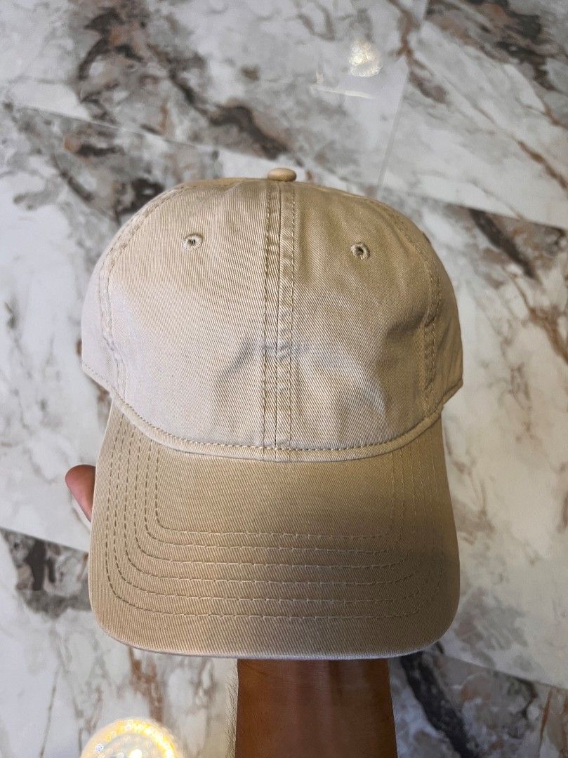 Plain Khaki Dad Cap (Category: Caps & Hats) located in Guagua. Submitted by copthacap_ (Listing ID 1355474606, Image 1). Description: condition: brand new issue: none color may vary due to lighting mop: gcash shipping: J&T loc: guagua, pampanga (open for meet ups).