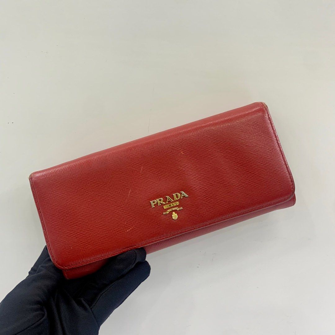 PRADA SLG SAFFIANO W/O CARD LONG WALLET 257004388 /, Luxury