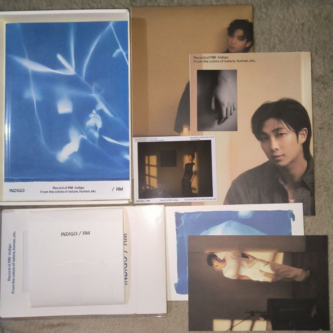 RM Indigo Album (Book Edition) (Category: CDs & DVDs) located in Baguio. Submitted by spamwithjake (Listing ID 1369913661, Image 2). Description: wts lfb bts ph rm indigo book edition — ₱550 3 days dop, ₱500 payo — unsealed, complete inclusion — onhand, mint condition — rbyt spamwithjake.carrd.co jungkook jimin namjoon suga yoongi jhope hoseok taehyung v jin seokjin.